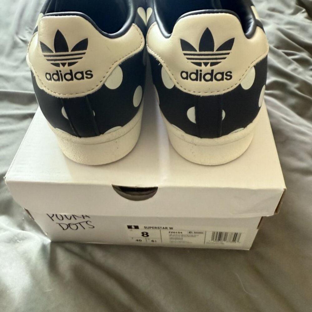 Adidas Women's Black and White Polka Dot Sneakers - Picture 3 of 7